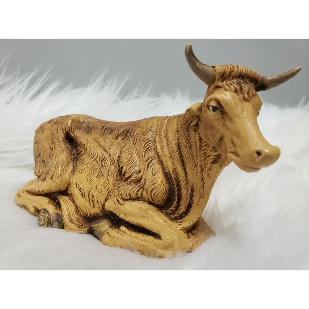 2 - FONTANINI DEPOSE ITALY SEATED OX NATIVITY VILLAGE ANIMAL FIGURE‎ #305